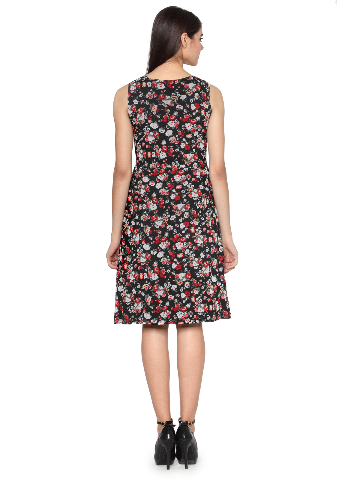 MULTIFLOWER PRINTED MIDI DRESS